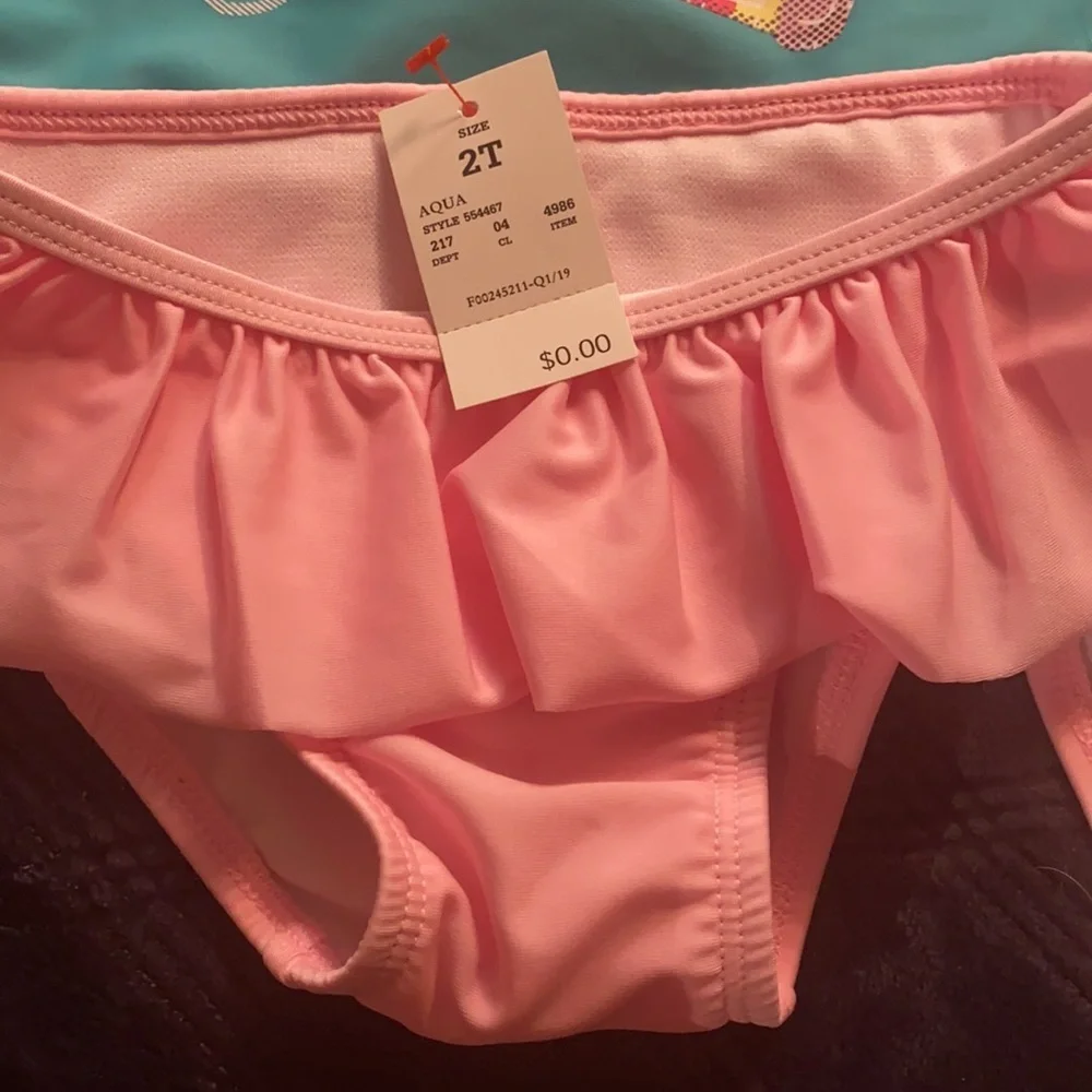 Pair of 2T Pool Party Swimming Suits Beach Summer Vacation Resortwear